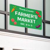Banner voor aangepaste boerenmarkt (Buitenkant Gebouw)
