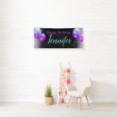 Banner voor ballonnen en glitter Horizontal Birthd (Insitu)