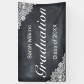 Banner voor Blackboard en White Lace Afstuderen (Verticaal)