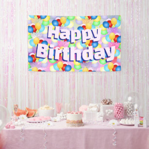Banner voor Bright Festive Birthday-ballonnen