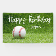 Banner voor honkbal, met bal