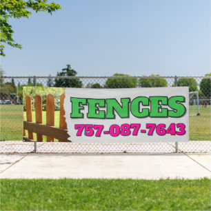 Banner voor installatieservices van hekken