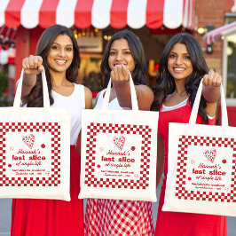 Banner voor Laatste Snee Pizza Meisjesweekend Fees Tote Bag