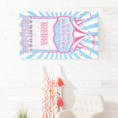 Banner voor roze en blauwe carnavalpartij (Insitu)