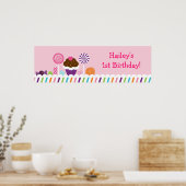 Banner voor Snoep van zoete winkels Poster (Keuken)