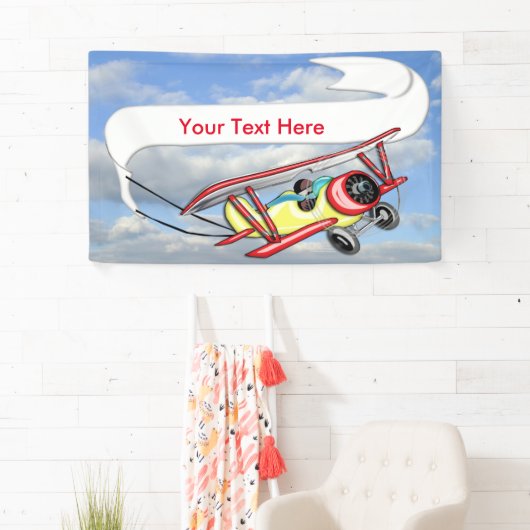 Banner voor tweevladige vleugels in blauw hemel en (Insitu)