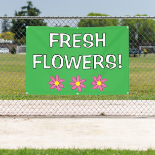 banner voor verse bloemen