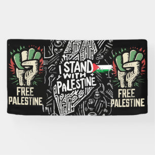 banner voor vrij palestina