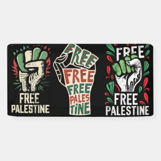 banner voor vrij palestina