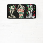 banner voor vrij palestina (Insitu)