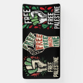 banner voor vrij palestina (Verticaal)