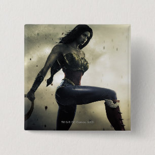 Banner: Wonder Woman, Flash Vierkante Button 5,1 Cm