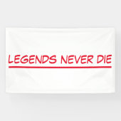 bannerlegendes sterven nooit spandoek (Horizontaal)