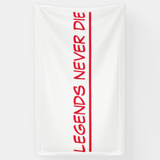 bannerlegendes sterven nooit spandoek