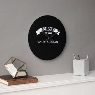 Bannerlint, bedrijfsnaam grote klok