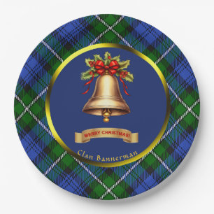 Bannerman Tartan Gepersonaliseerde Kerstmis Papieren Bordje