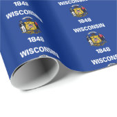 Bannerpatroon van Wisconsin Cadeaupapier (Rol Hoek)