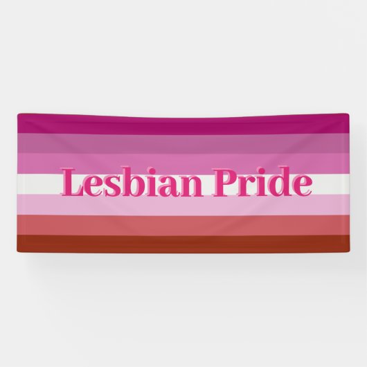 Banners binnen/buiten - Lesbische Pride Vlag (Horizontaal)