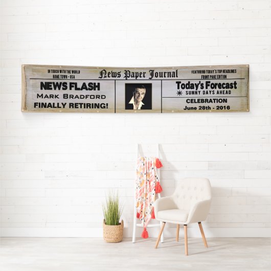 BANNIÈRE 12' x 2,5' - RETRAITE DE PAPIER de (En situation)