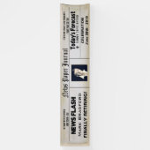 BANNIÈRE 12' x 2,5' - RETRAITE DE PAPIER de (Vertical)