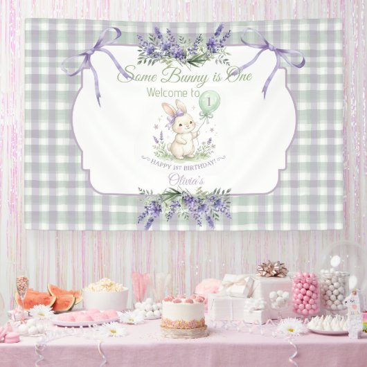 Bannière 1er Anniversaire Lapin d'un An (Fête)