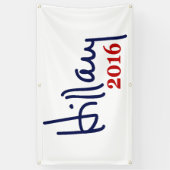 Bannière 2016 extérieure de signature de Hillary (Vertical)