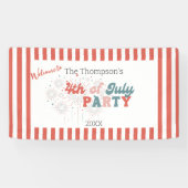 Bannière 4 juillet Fireworks (Horizontal)