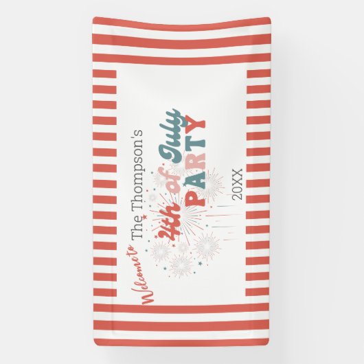 Bannière 4 juillet Fireworks (Verticale)