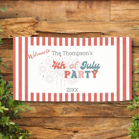 Bannière 4 juillet Fireworks