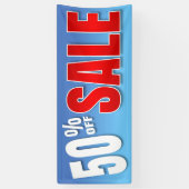 BANNIÈRE 50% OUTRE DE VENTE - 2,5' x6 (Vertical)