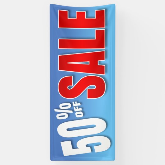 BANNIÈRE 50% OUTRE DE VENTE - 2,5' x6 (Vertical)