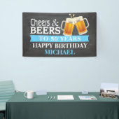 Bannière 50e anniversaire joyeuse et bière Bleu (Salon professionnel)