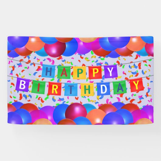 Bannière #6 de joyeux anniversaire (Horizontal)