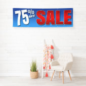 BANNIÈRE 75% OUTRE DE VENTE - 2,5' x8 (En situation)
