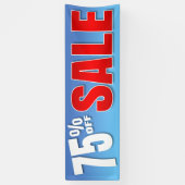 BANNIÈRE 75% OUTRE DE VENTE - 2,5' x8 (Vertical)
