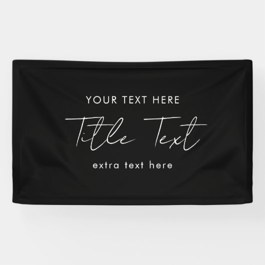 Bannière à accrochage personnalisé Signal moderne  (Horizontal)