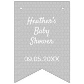 Bannière à bascule de Baby shower de requin doux (Deuxième drapeau)