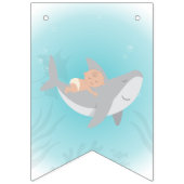 Bannière à bascule de Baby shower de requin doux (Premier drapeau)