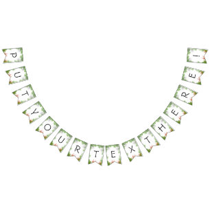 Bannière à Bunts Tropicaux avec Palmiers Vertes et