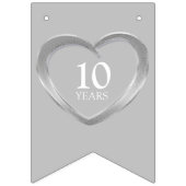Bannière À Fanions 10e anniversaire de mariage en étain photo personn (Premier drapeau)