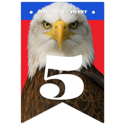 Bannière À Fanions 1776–2026 • 16-Flag Celebration Banner, Editable (treizième drapeau)