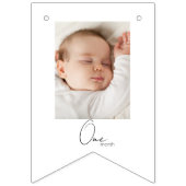 Bannière À Fanions 1er anniversaire Océan Thème 12 Mois Photo (Troisième drapeau)