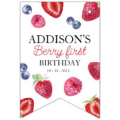 Bannière À Fanions 1er joli anniversaire 12 mois Photo Jalon (Premier drapeau)