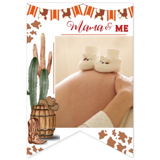 Bannière À Fanions 1er joli anniversaire 12 mois Photo Jalon (Deuxième drapeau)