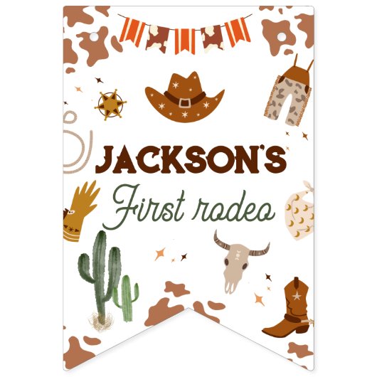 Bannière À Fanions 1er joli anniversaire 12 mois Photo Jalon (Premier drapeau)