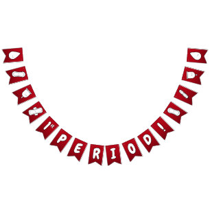 Bannière À Fanions 1ère période Rouge blanc mou Tampon Motif