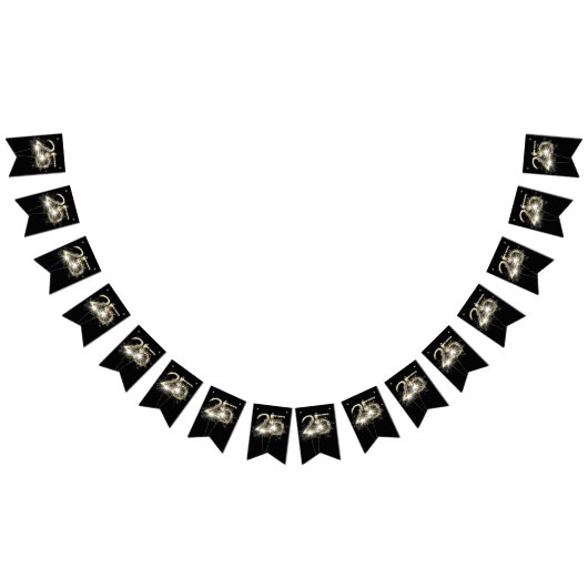 Bannière À Fanions 25e anniversaire ou fête d'anniversaire (Tout)