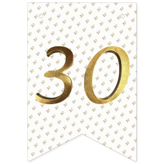 Bannière À Fanions 30e anniversaire Mariage Anniversaire Numéro d'or (Premier drapeau)