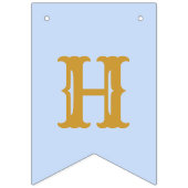 Bannière À Fanions 40e anniversaire 1982 Blue Gold Nom Chic (Deuxième drapeau)