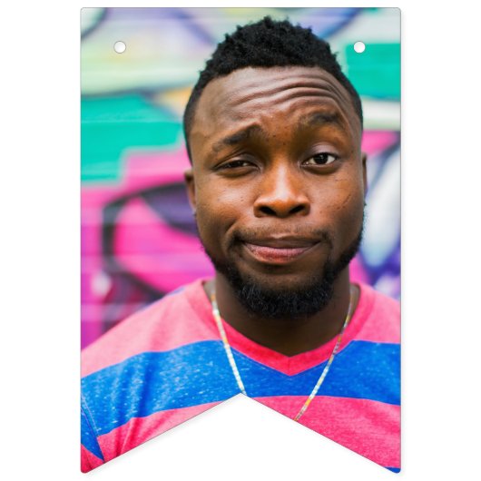 Bannière À Fanions 40e Anniversaire Fun 16 Photo Banner Custom (Troisième drapeau)